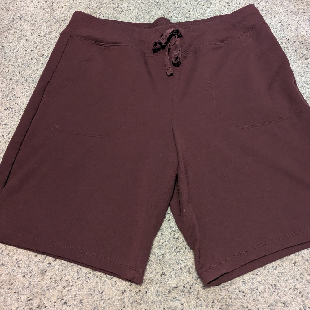 Athletic Works Brown Athletic Shorts with Drawstring Waist